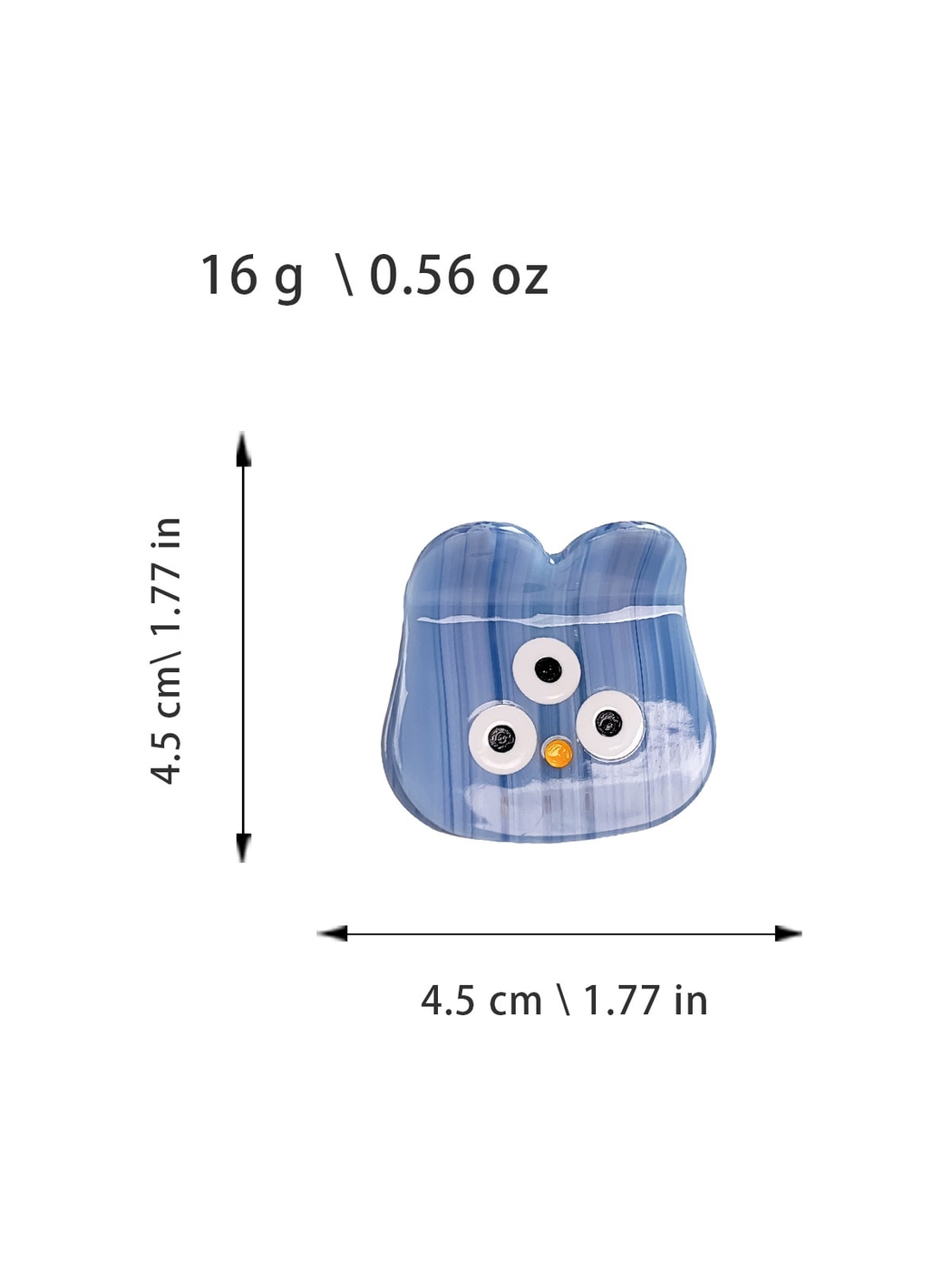 Beau - Playful Face Design Acetate Claw Clip