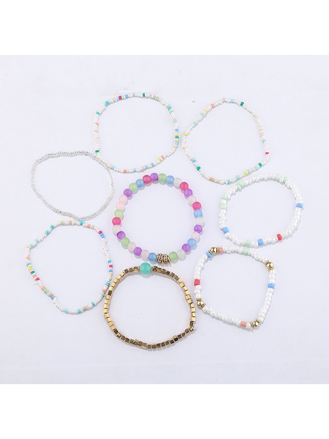 Lovra - Square Beaded Bohemian Multilayer Bracelet