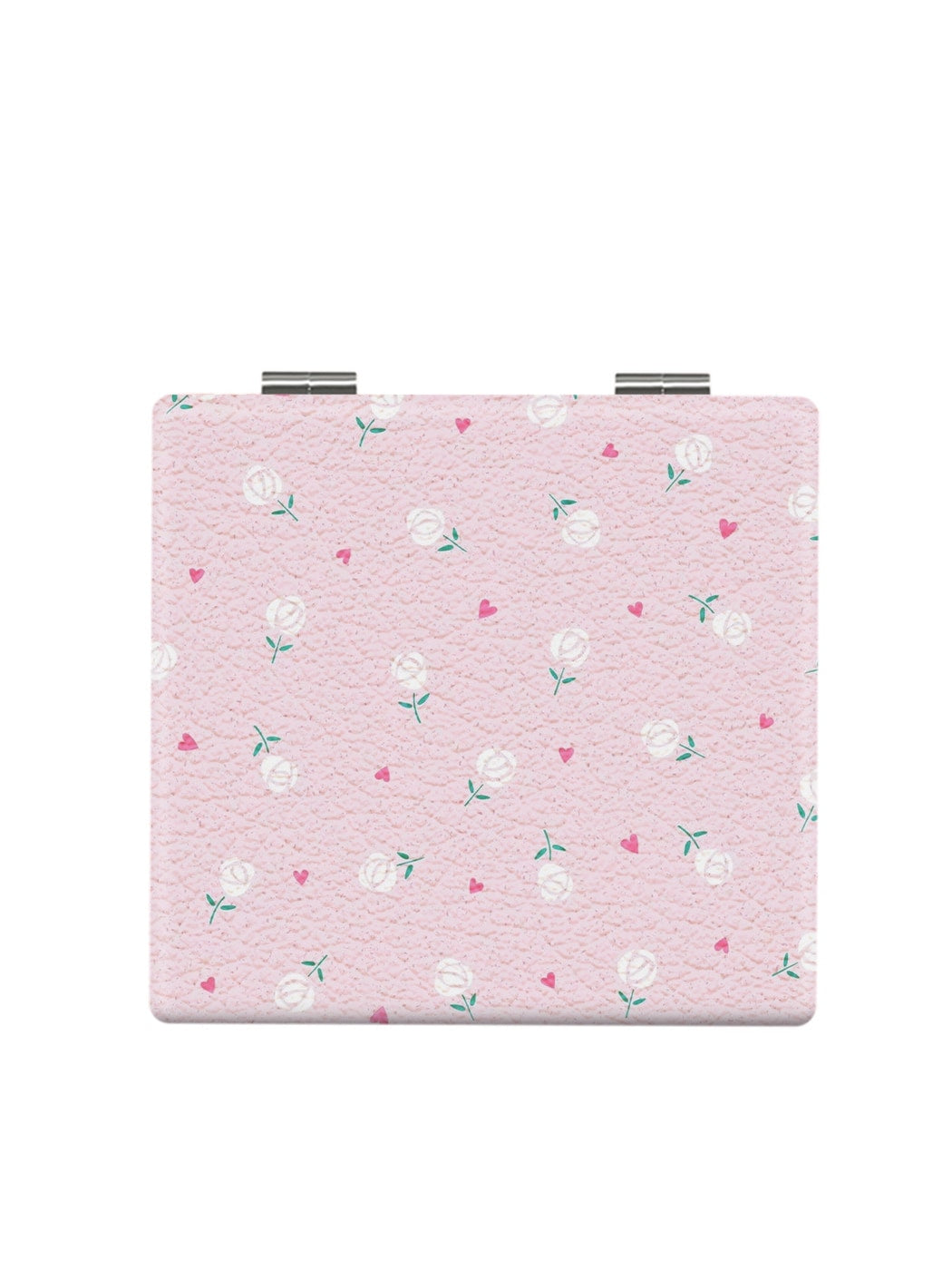 Mirroray - Square Floral Pattern Portable Makeup Mirror
