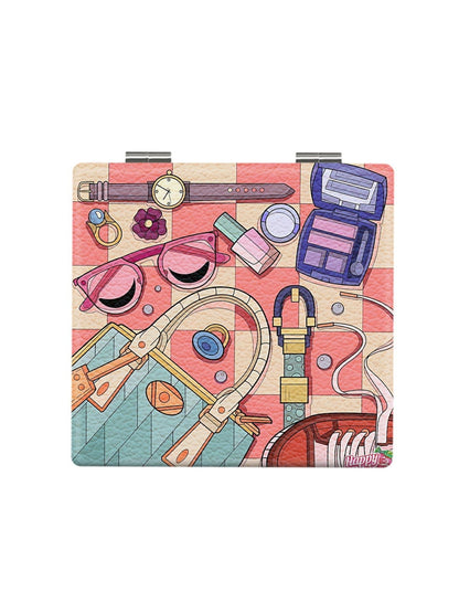 Mirroray - Illustrated Pocket Touch Up Foldable Mirror