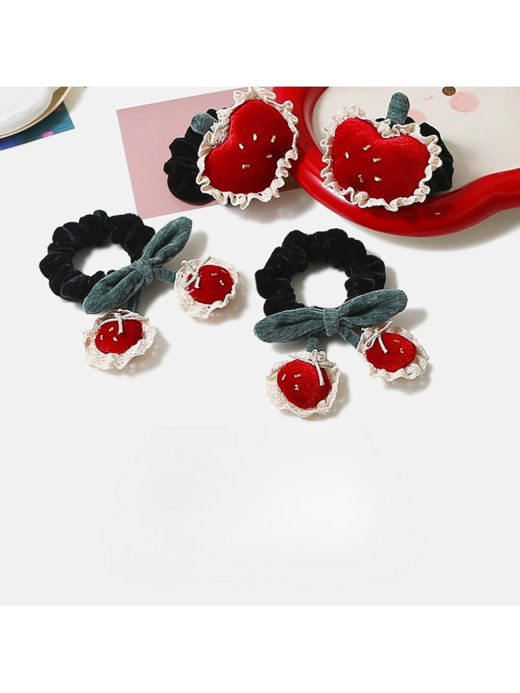 Gifty - Soft Lace Fluffy Scrunchie Hair Ties