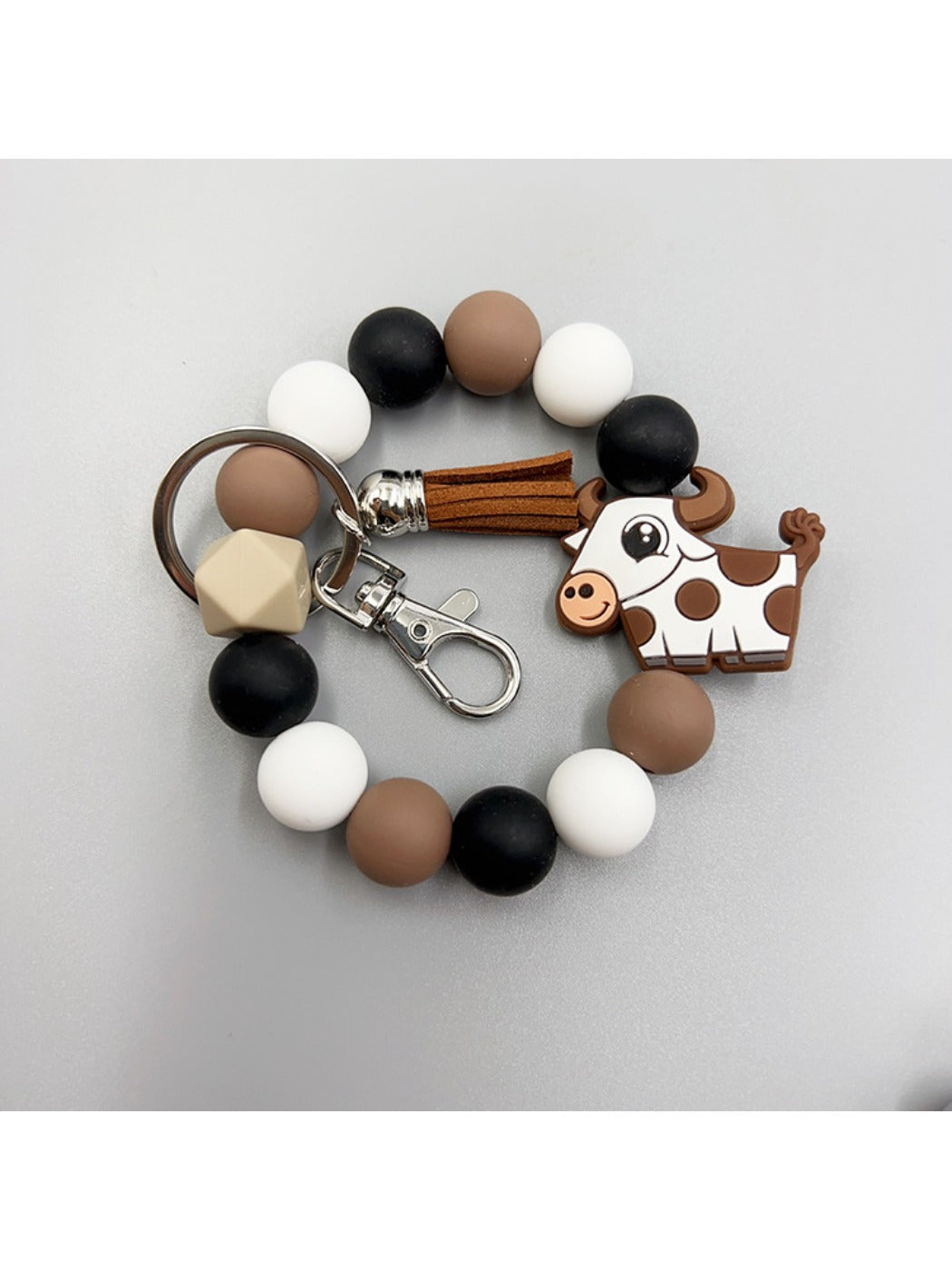 Keypus - Cartoon Animal Tassel Silicone Keychain