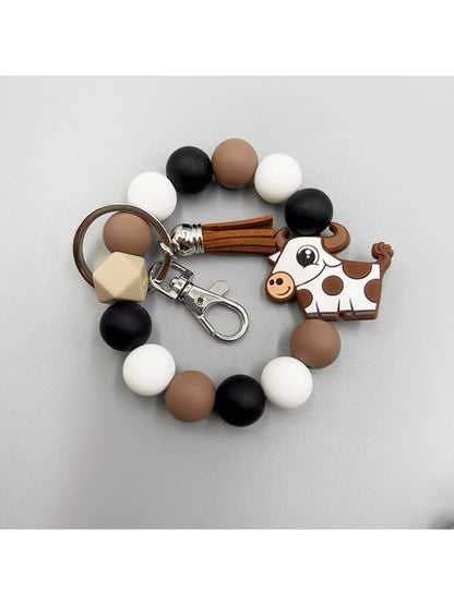 Keypus - Cartoon Animal Tassel Silicone Keychain