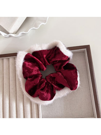 Gifty - Plush Trim Velvet Hair Ties