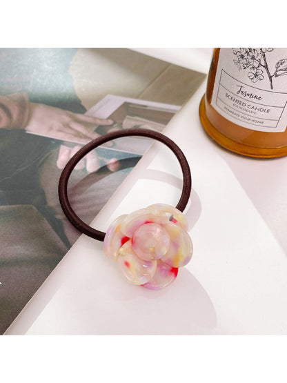 Gifty - Acetate Flower Hair Tie for High Ponytail Bun
