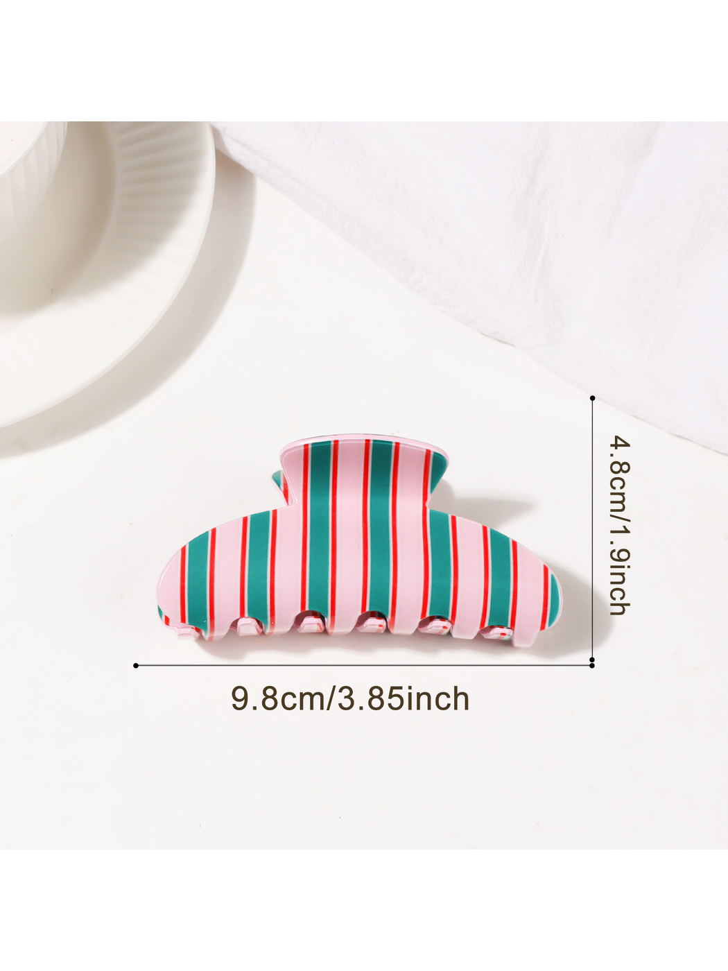 Beau - Striped PVC Updo Hair Clip