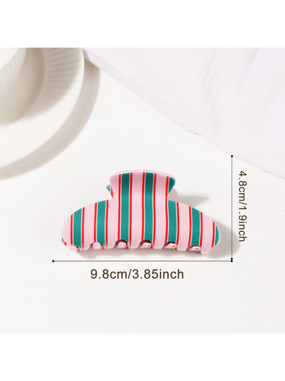 Beau - Striped PVC Updo Hair Clip