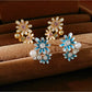 Earedge - Vintage Floral Enamel Detail Stud Earrings