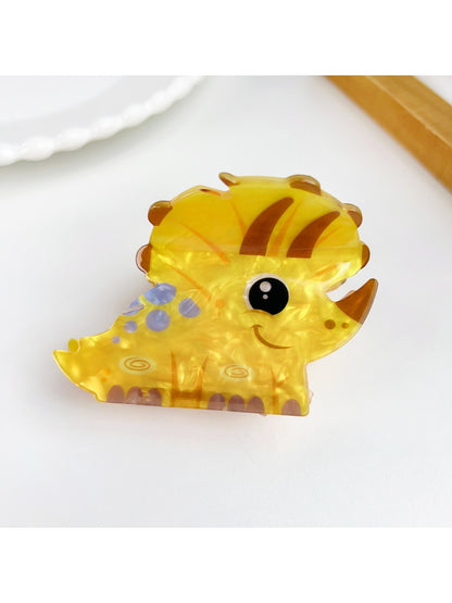 Orange fox shaped hair claw clip highlighting ears and facial features