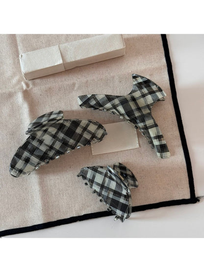 Beau - Black Striped Hair Claw Clip