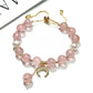 Lovra colorblock bracelet displayed on a wrist, highlighting its elegant pink crystals