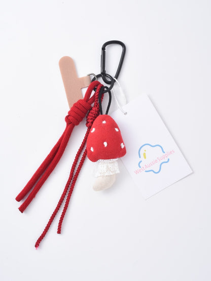 Keypus - Small Red Mushroom Keychain