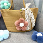 Keypus - Flower Pompom Bag Charm Keychain