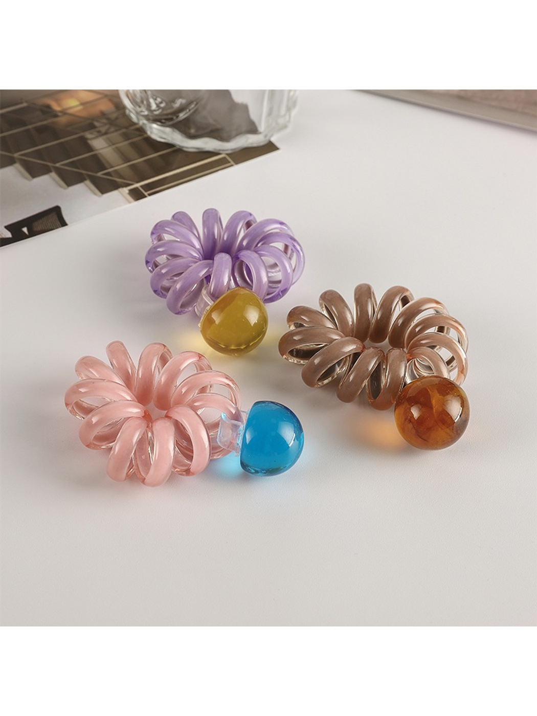 Gifty - Vintage Beaded Spiral Hair Tie