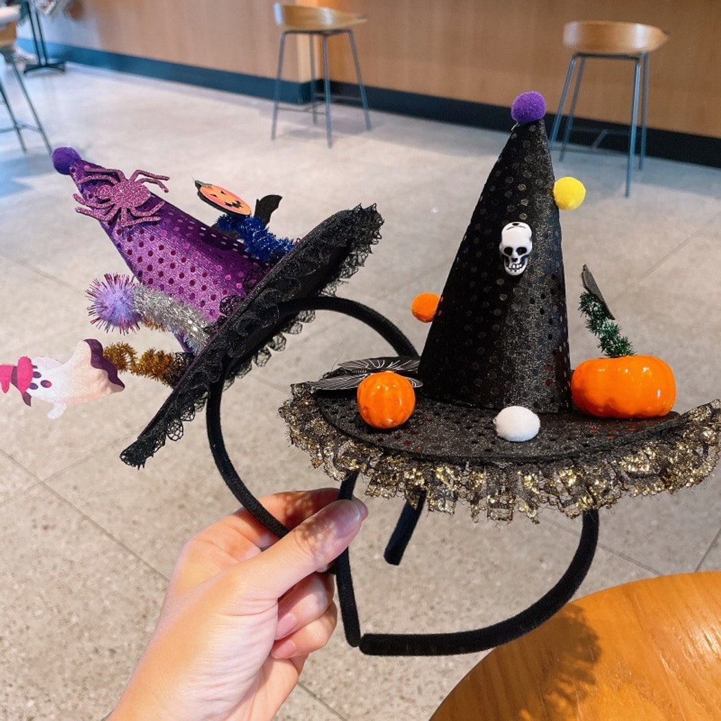 Gifty - Halloween Pumpkin Skull Hat Style Headband