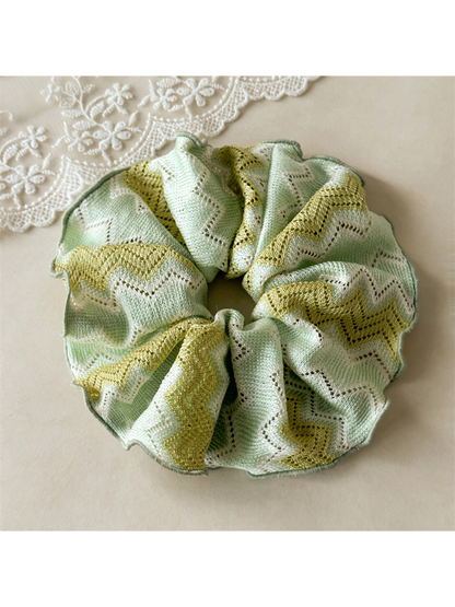 Gifty - Large Ruffled Openwork Detail Scrunchie