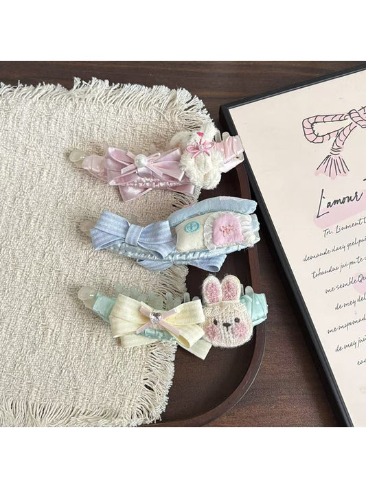 Beau - Cartoon Bunny House Bow Banana Clip