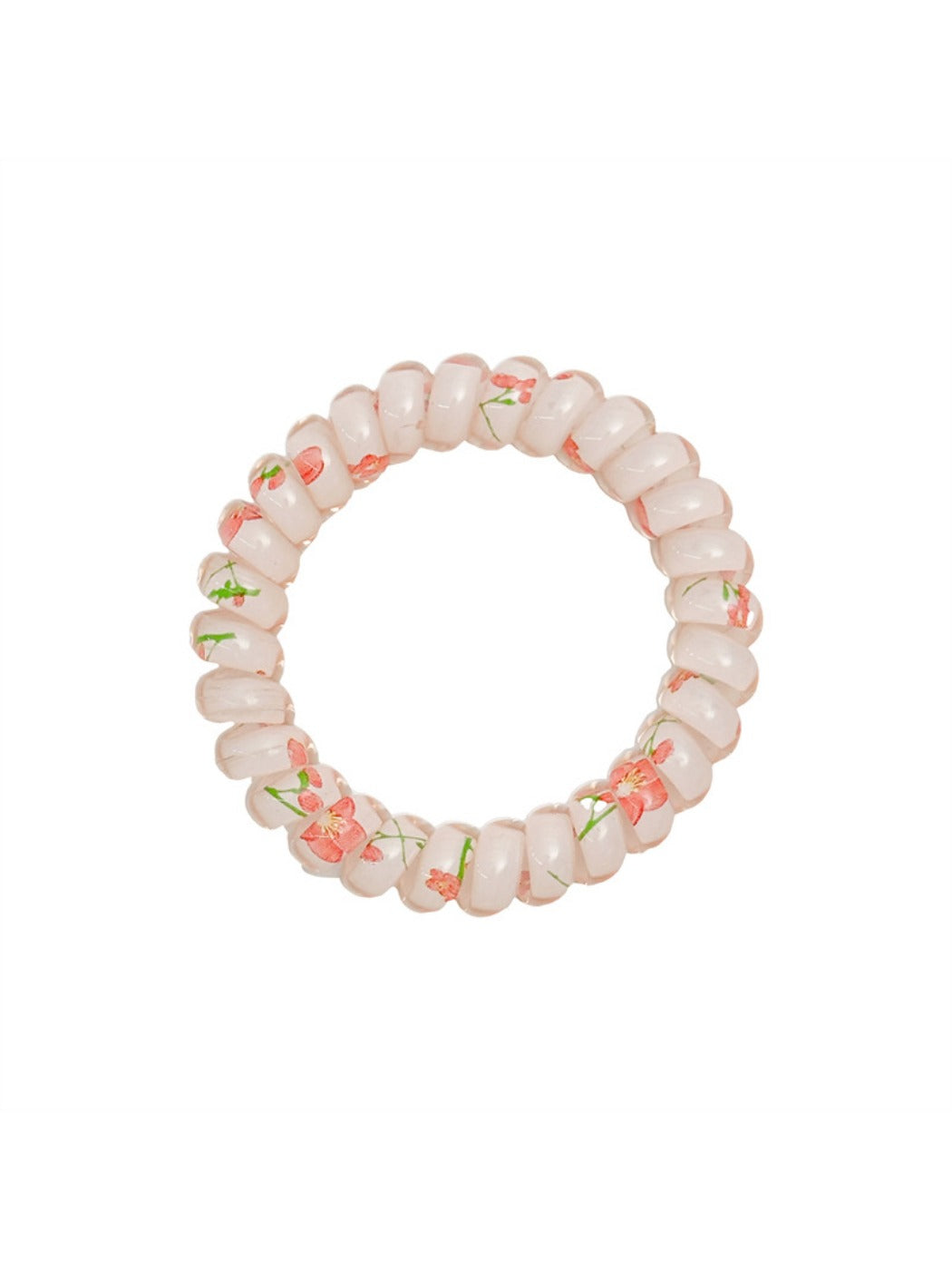 Gifty - Floral Print Telephone Hair Ring