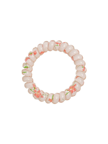 Gifty - Floral Print Telephone Hair Ring