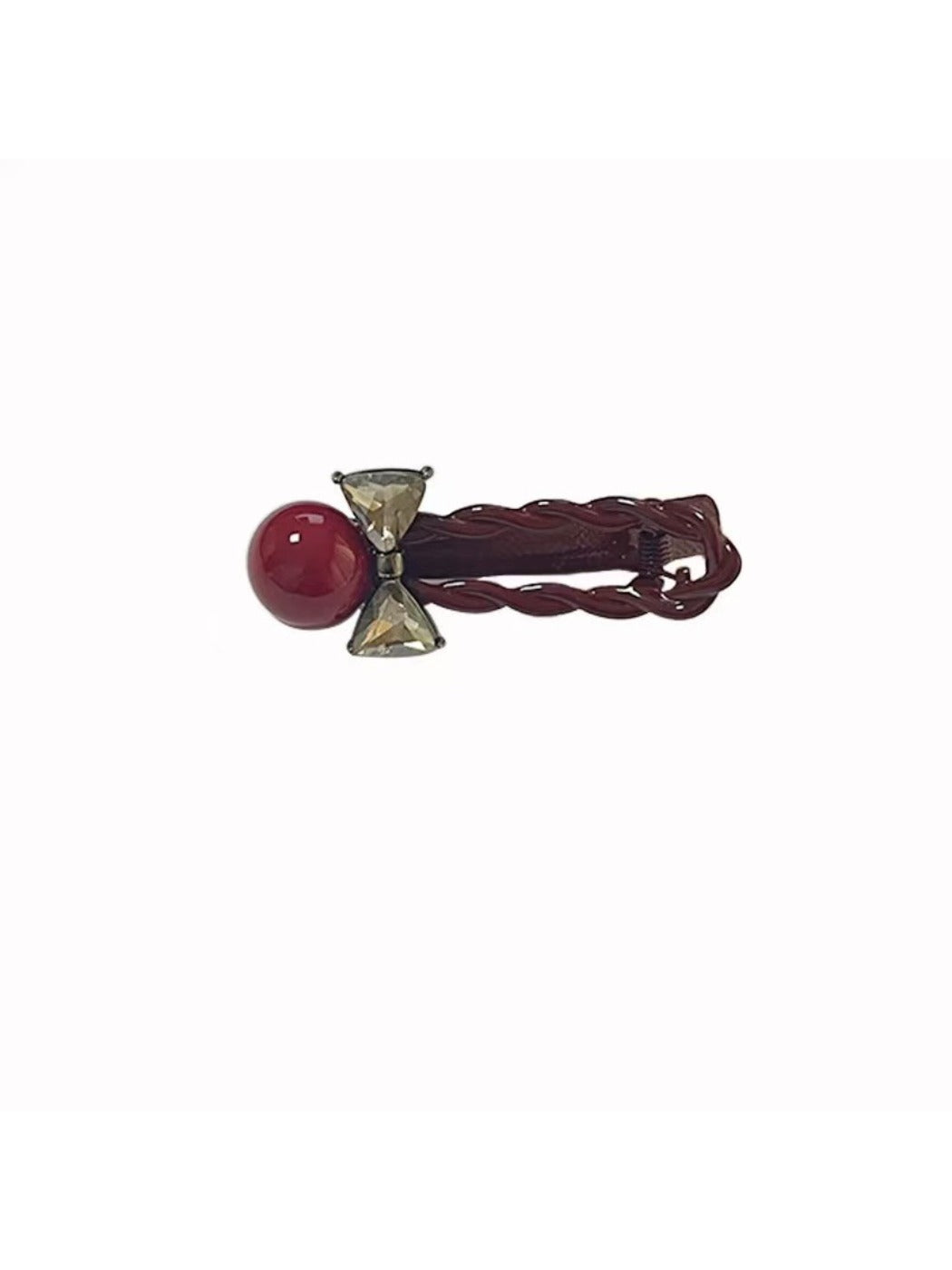 Beau - Ankara Red Bow Hair Clip