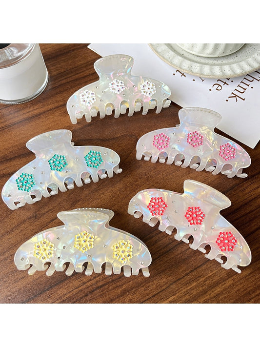 Beau - Decorative Acetate Floral Geometric Claw Clip