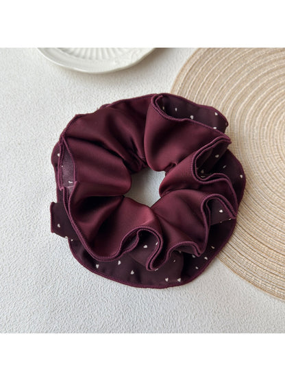Gifty - Polka Dot Heart Double Layer Scrunchie