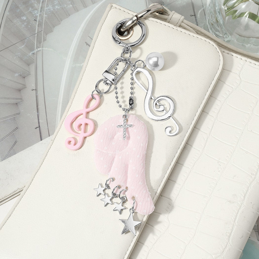 Keypus - Cartoon Wing and Star Pendant Keychain