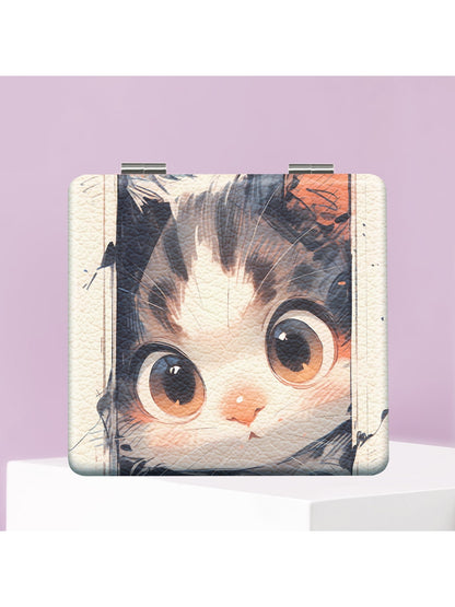 Mirroray - Cute Cat Pattern Folding Compact Mirror