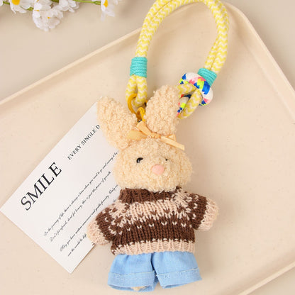 Keypus - Polyester Alloy Rabbit Bear Bag Charm Keychain
