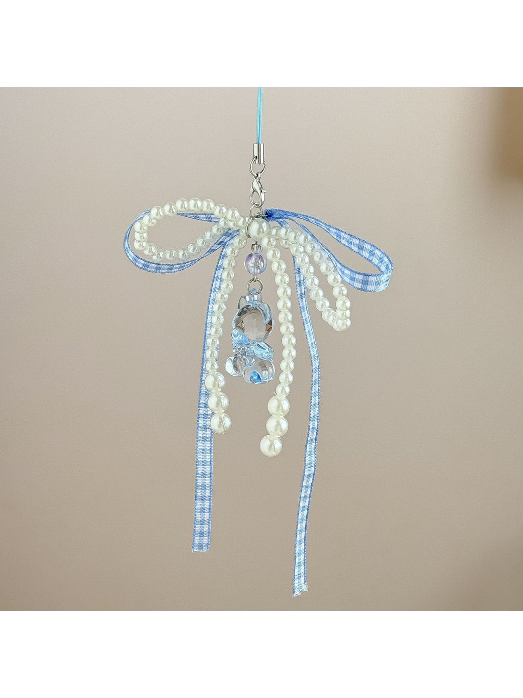 Keypus - Sweet Style Bear Phone Strap Beaded Keychain