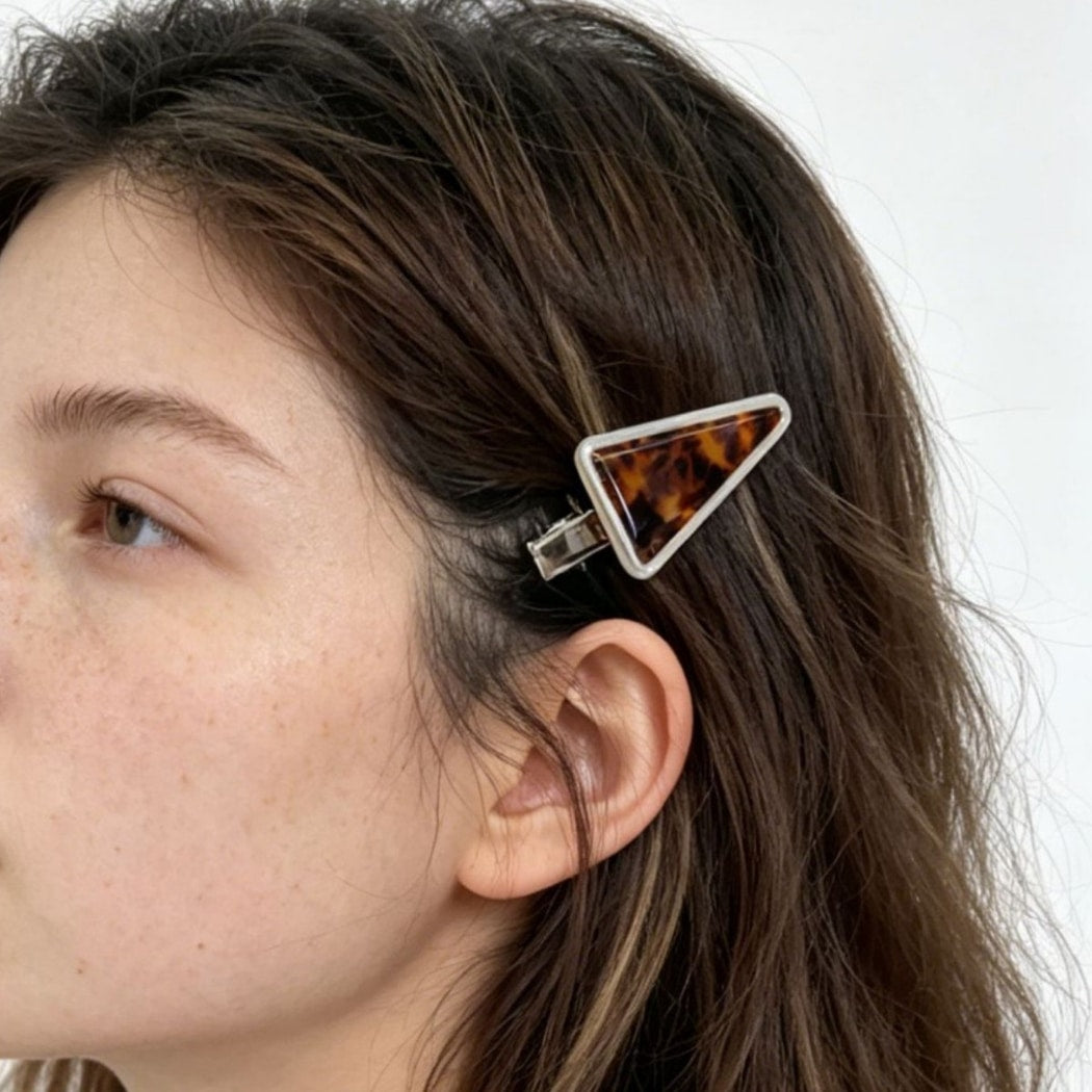 Beau - Retro Triangular Double Layer Hair Clip