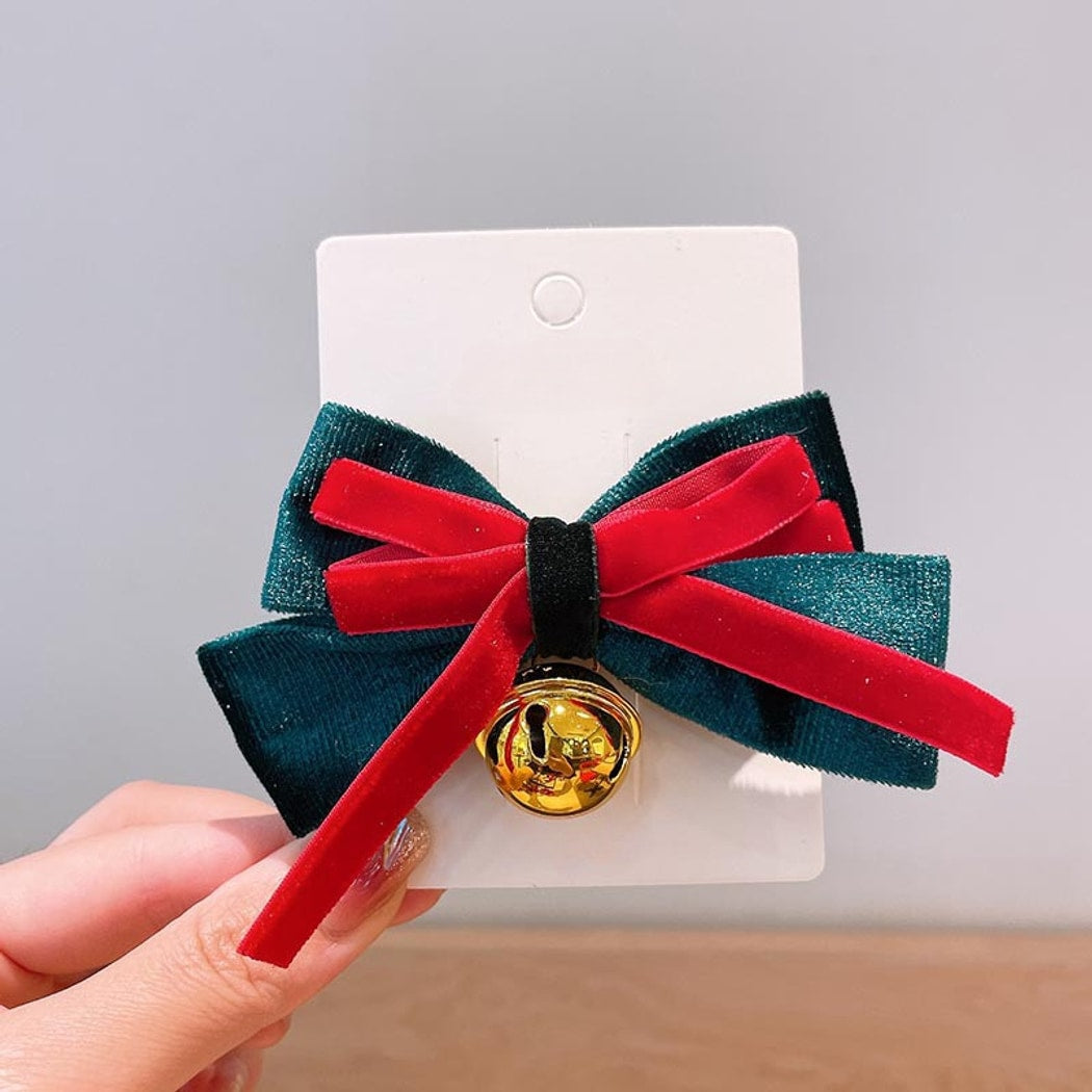 Beau - Christmas Bow Pom Pom Cartoon Hair Accessories