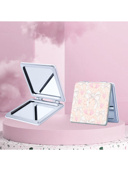 Mirroray - Cartoon Style Bow Printed Folding Mirror