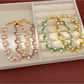 Lovra - Oval Detail Synthetic Zircon Clasp Bracelet