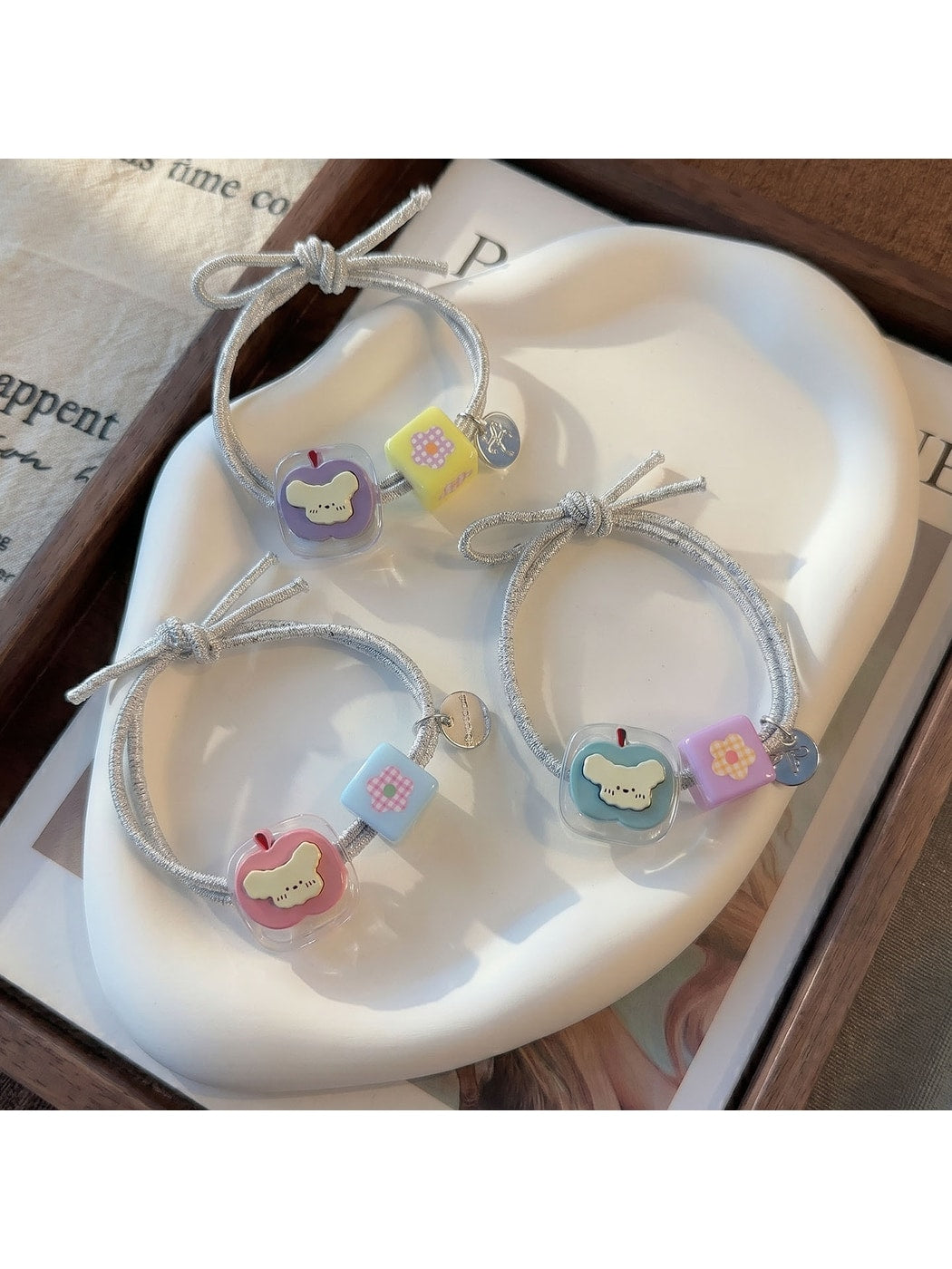 Gifty - Cartoon Dog Double Strand Elastic Hair Tie