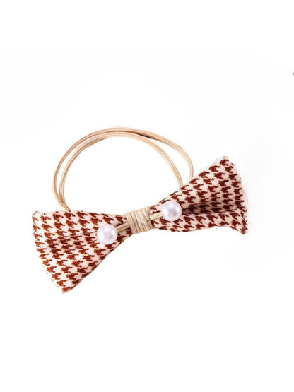 Gifty - Waffle Patterned Bow Hair Tie