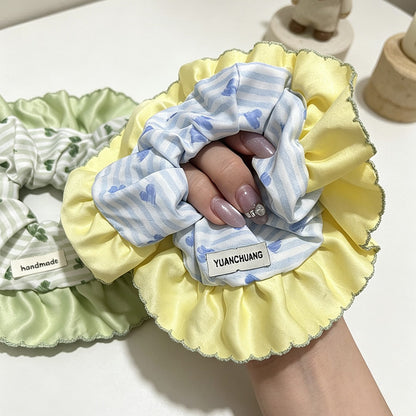 Gifty - Colorblock Polyester Ruffle Edge Scrunchie