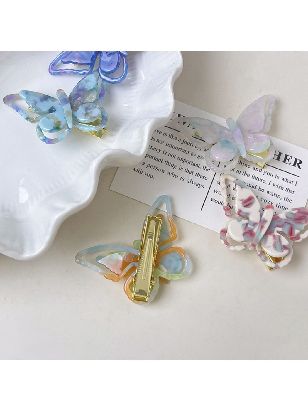 Beau - Charming Colorful Butterfly Shaped Hair Clips