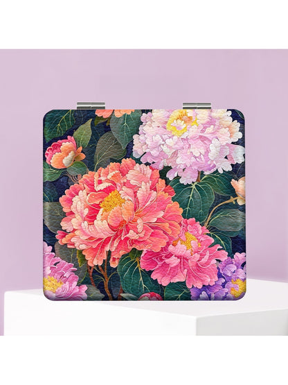 Mirroray - Floral Print Portable Tabletop Folding Mirror