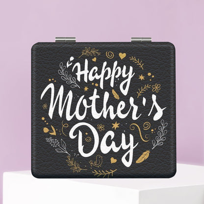 Mirroray - Floral PU Folding Makeup Mirror