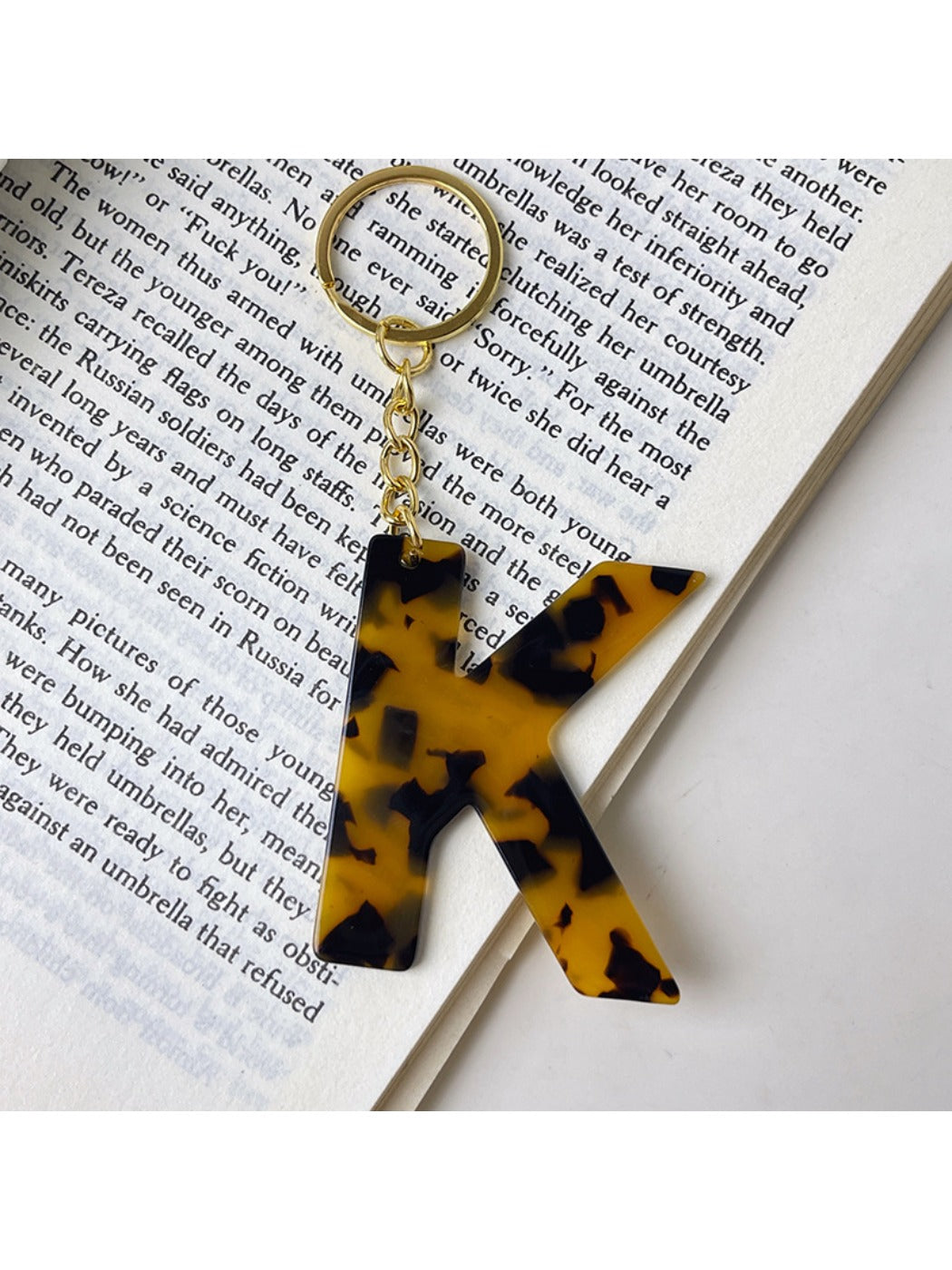 Keypus - Leopard Print Letter Keychain