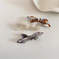 Beau retro bow acetate hair clip displayed on white background