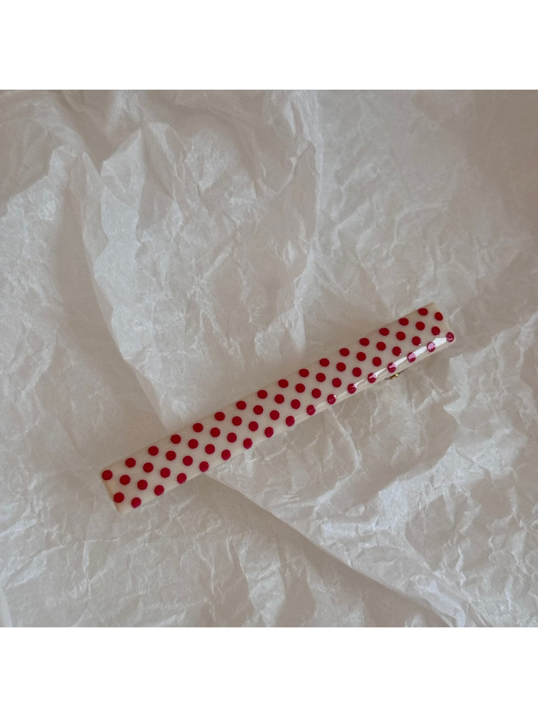 Beau - Polka Dot Straight Bar Side Hair Clip