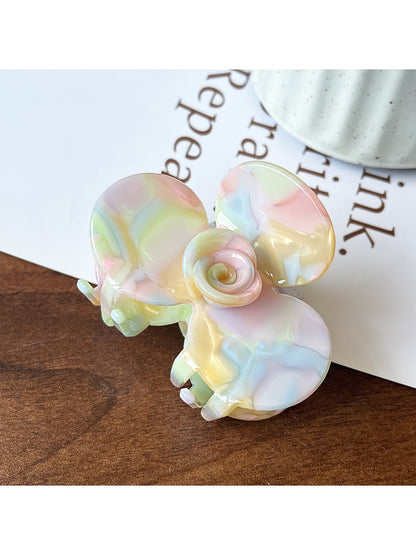 Beau - Geometric Flower Acetate Fiber Hair Claw Clip