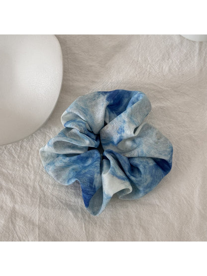 Gifty - Round Blue Gradient Polyester Hair Tie Scrunchie
