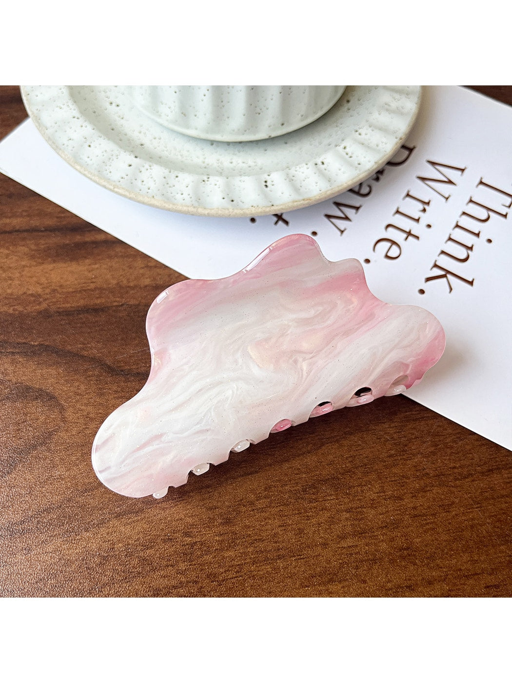 Beau - Glossy Cloud Form Acrylic Hair Claw Clip
