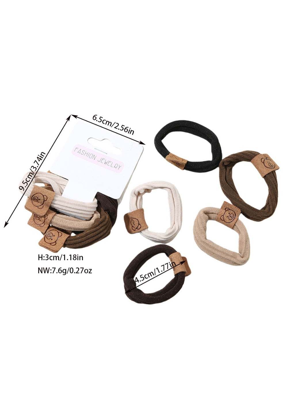 Gifty - Valentines Day Minimalist Hair Ties Set