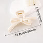 Beau - Glossy Solid Bow Ribbon Claw Clip