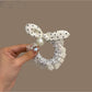 Gifty - Polka Dot Mesh Bow Lace Trim Scrunchie