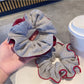 Gifty - Gray Crinkled Elastic Scrunchies
